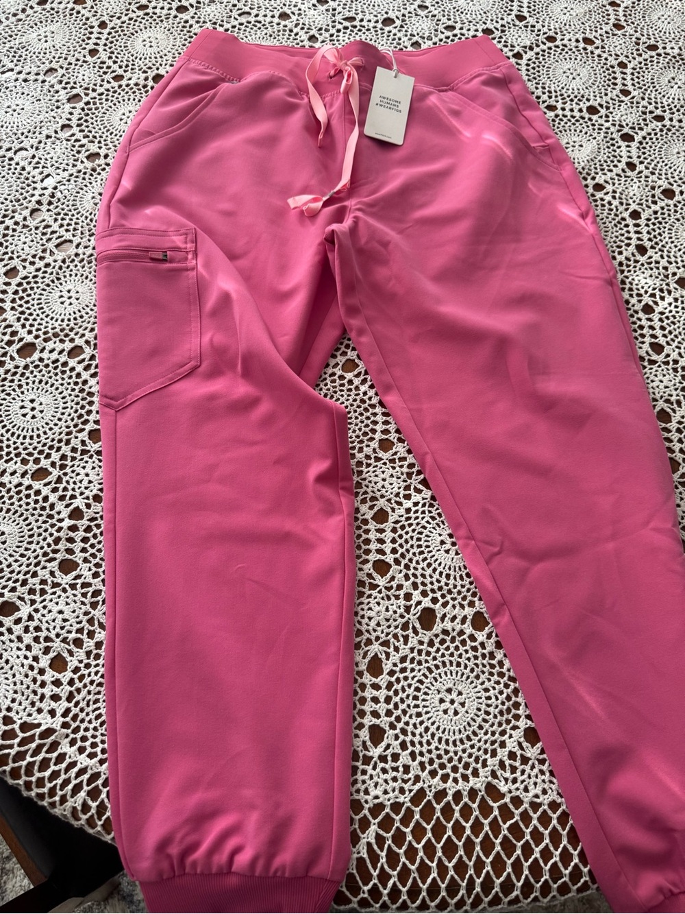 Figs Hot Pink Jogger Scrub Pants